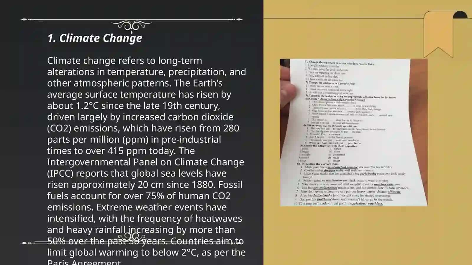 Climate Change Presentation with Basic English Vocabulary 3