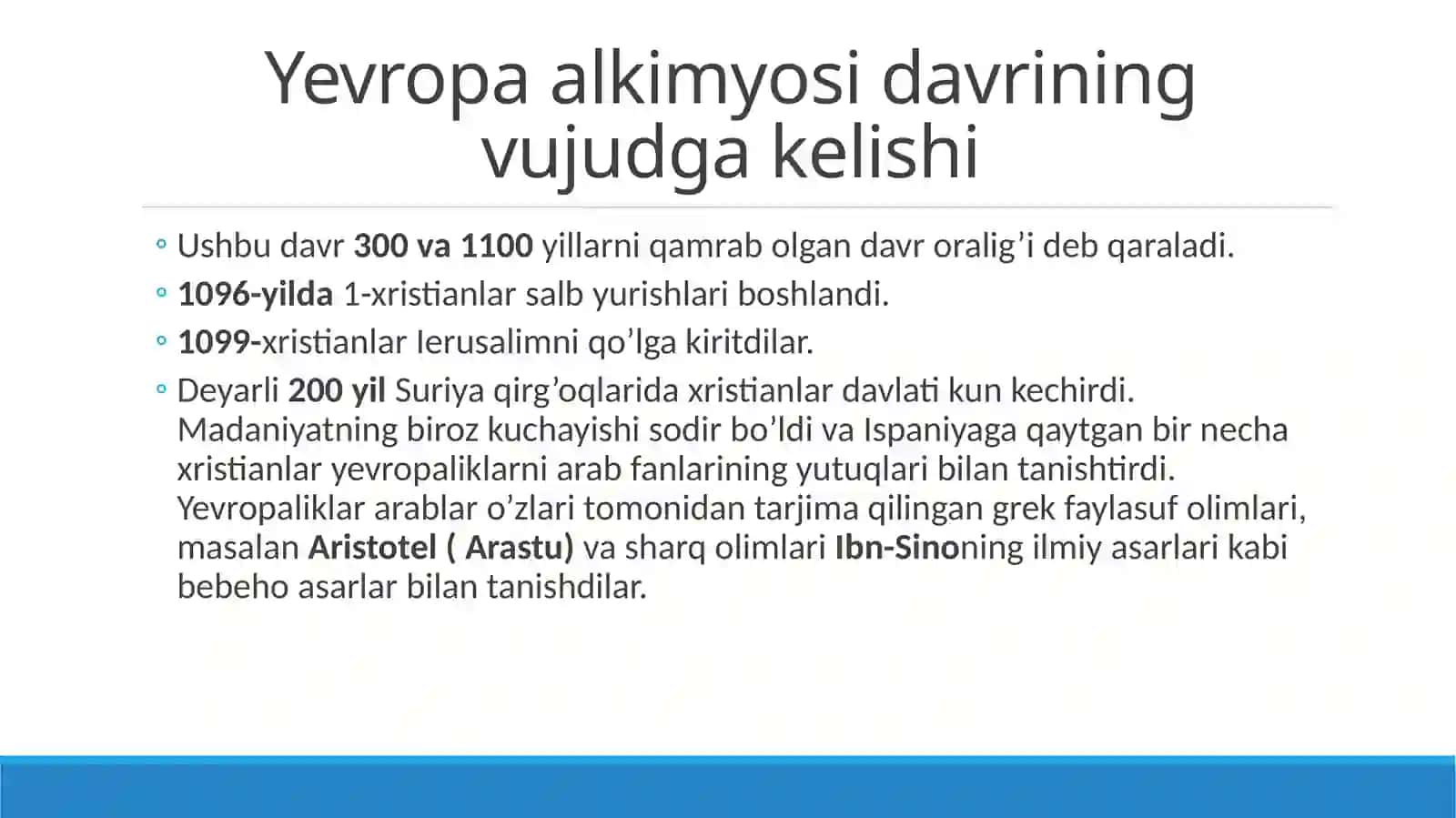 G’ARB (YEVROPA) ALKIMYOSI 3