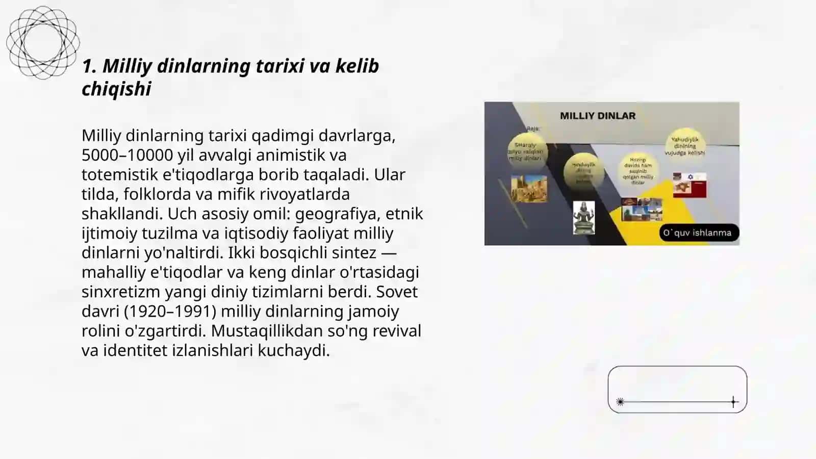 Milliy dinlar 3