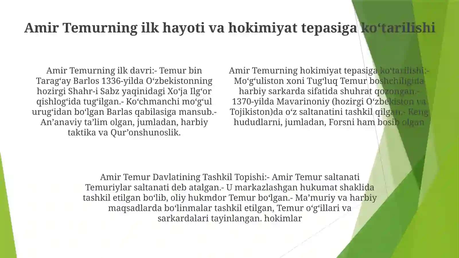 Amir Temur Davlatining Tashkil Topishi 3