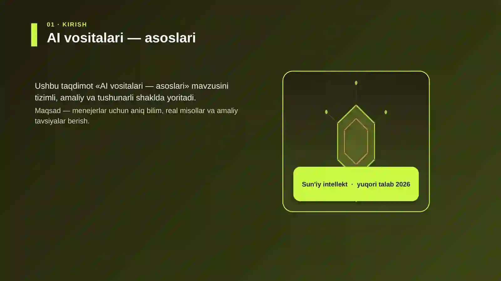 AI vositalari — asoslari 3