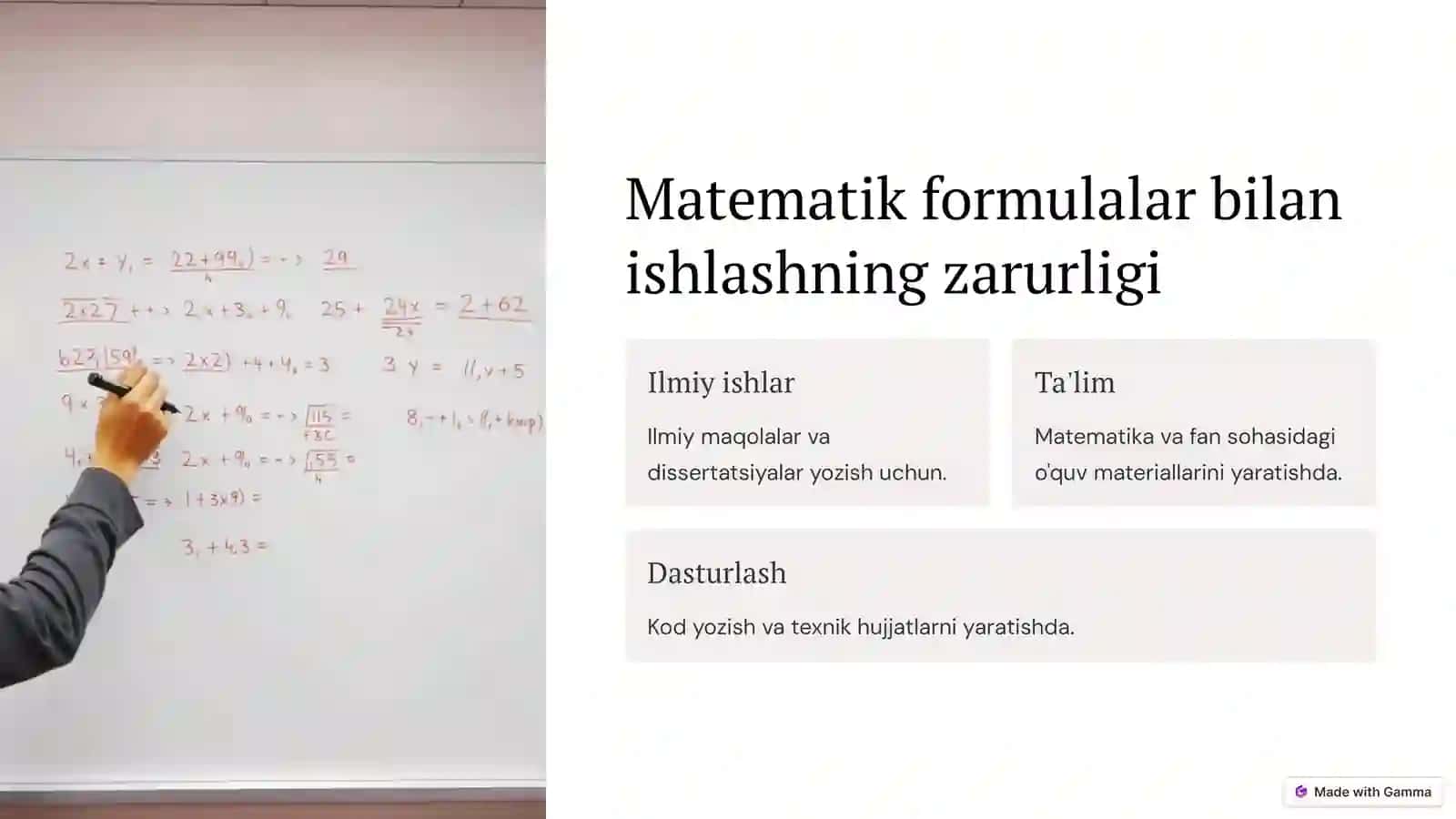 LaTeX bilan matematik formulalarni yaratish 3