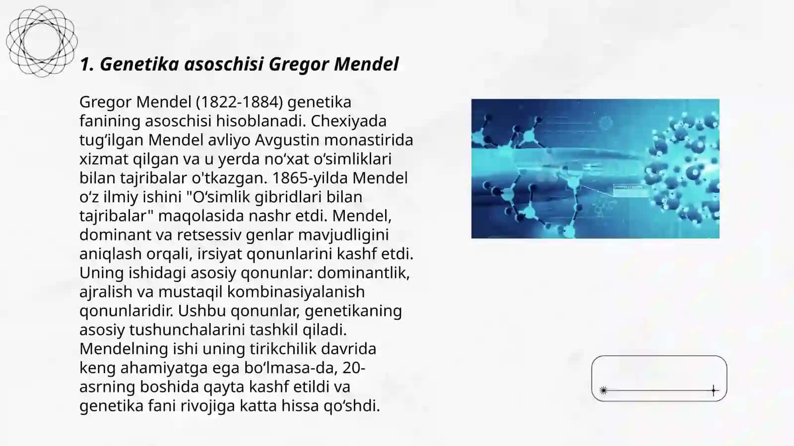Genetika asoschisi Gregor Mendel 3