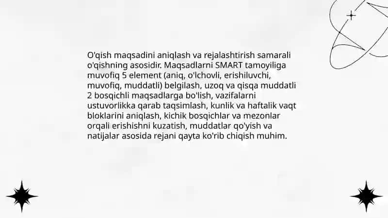 Samarali o'qish strategiylari 3
