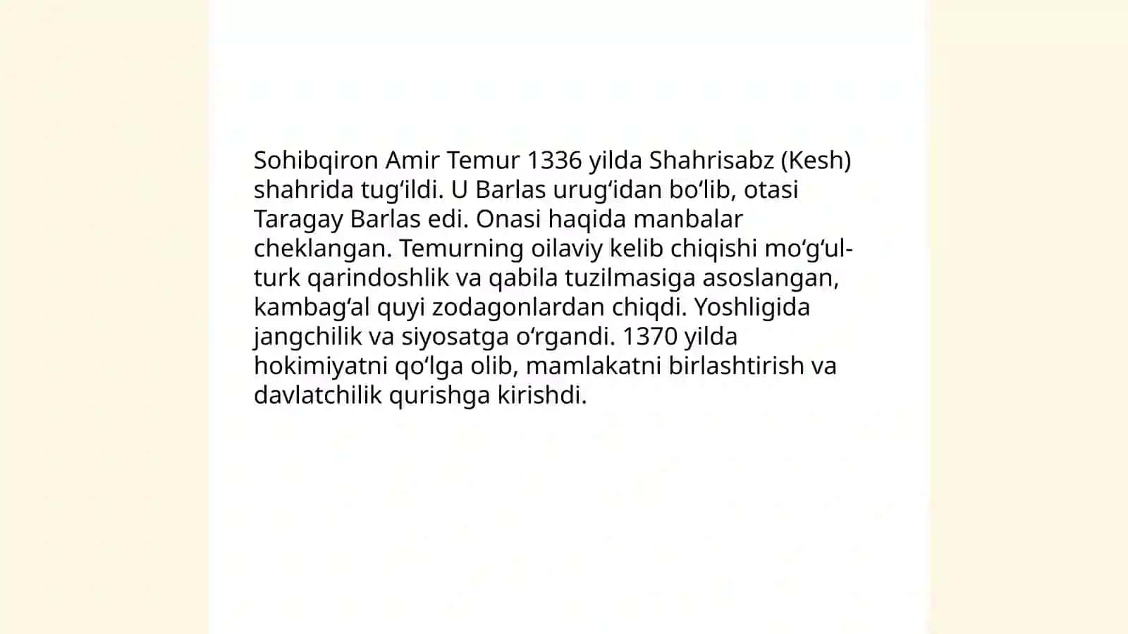 Sohibqiron Amir Temur 3