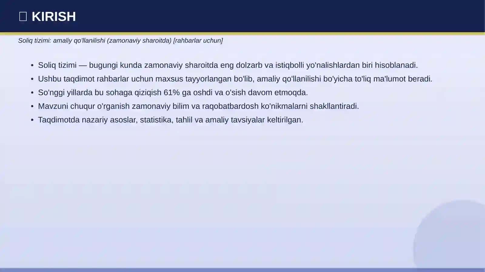 SOLIQ TIZIMI 3