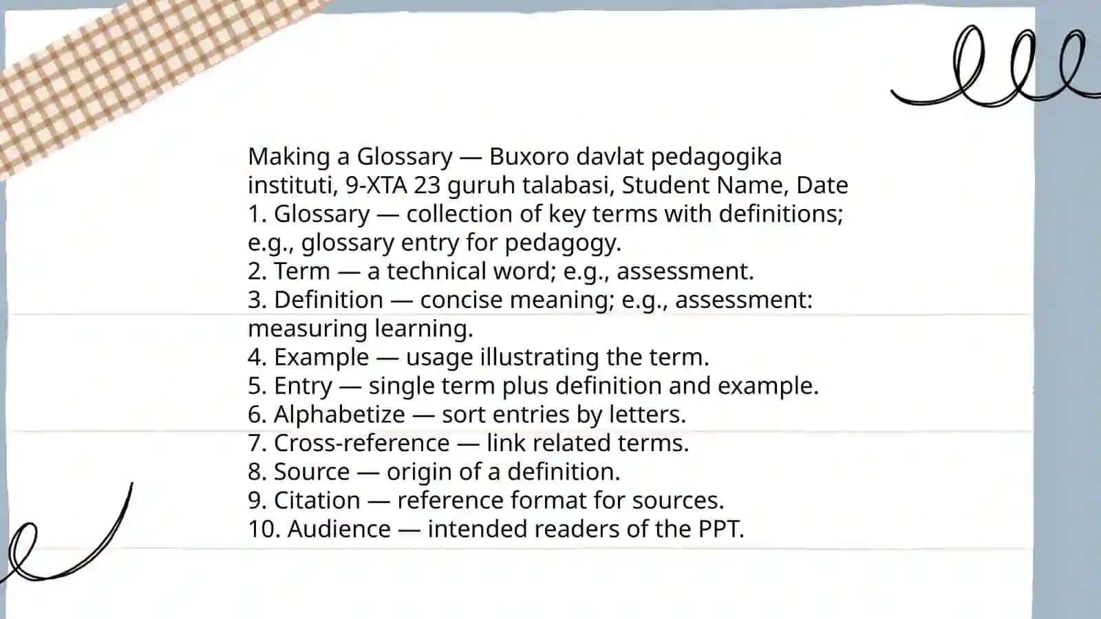 Mavzu making glossary 3