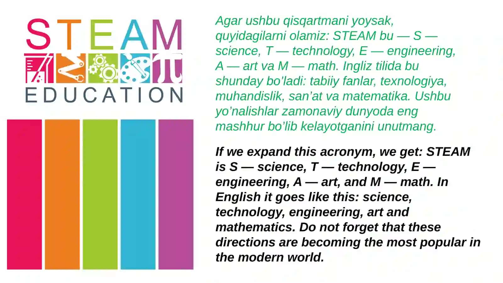 STEAM Ta'lim (STEAM EDUCATION) 3