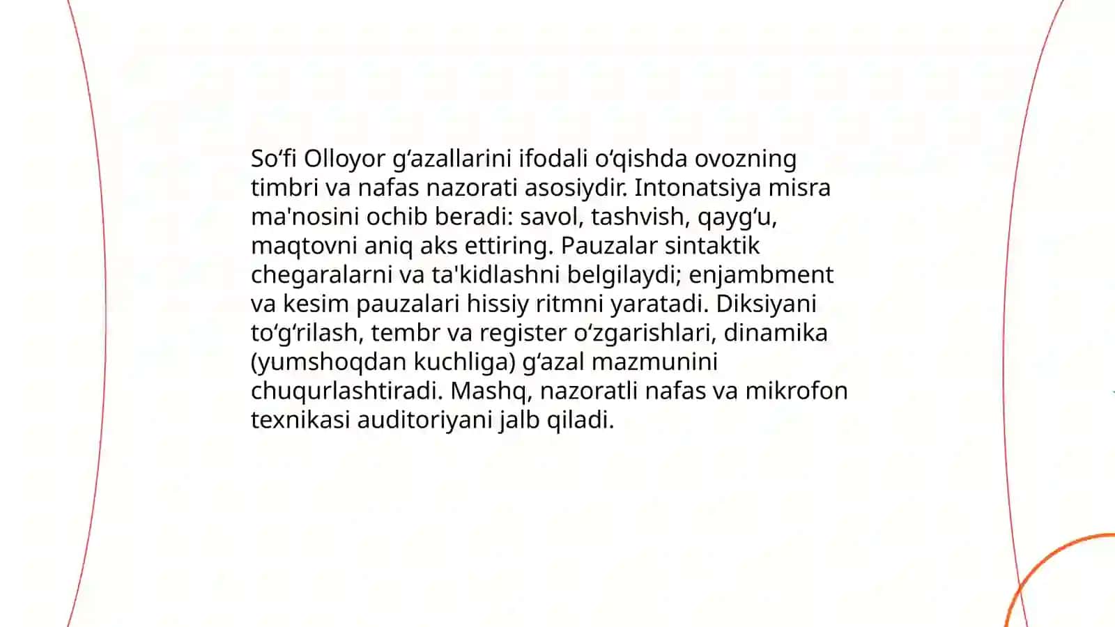 So‘fi Olloyor g‘azallarini ifodali o‘qish va sharhlash 3