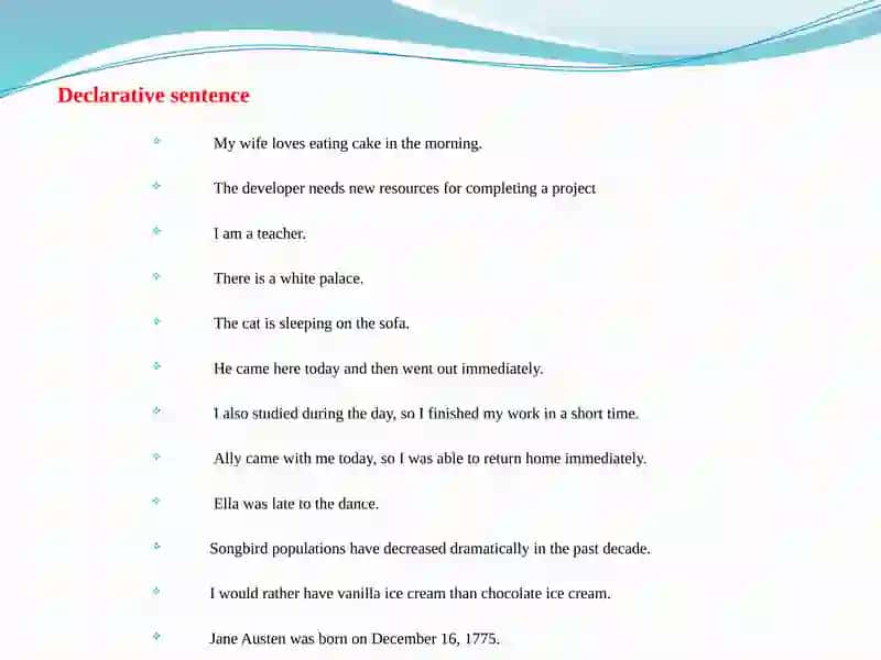 Four types of sentences 3