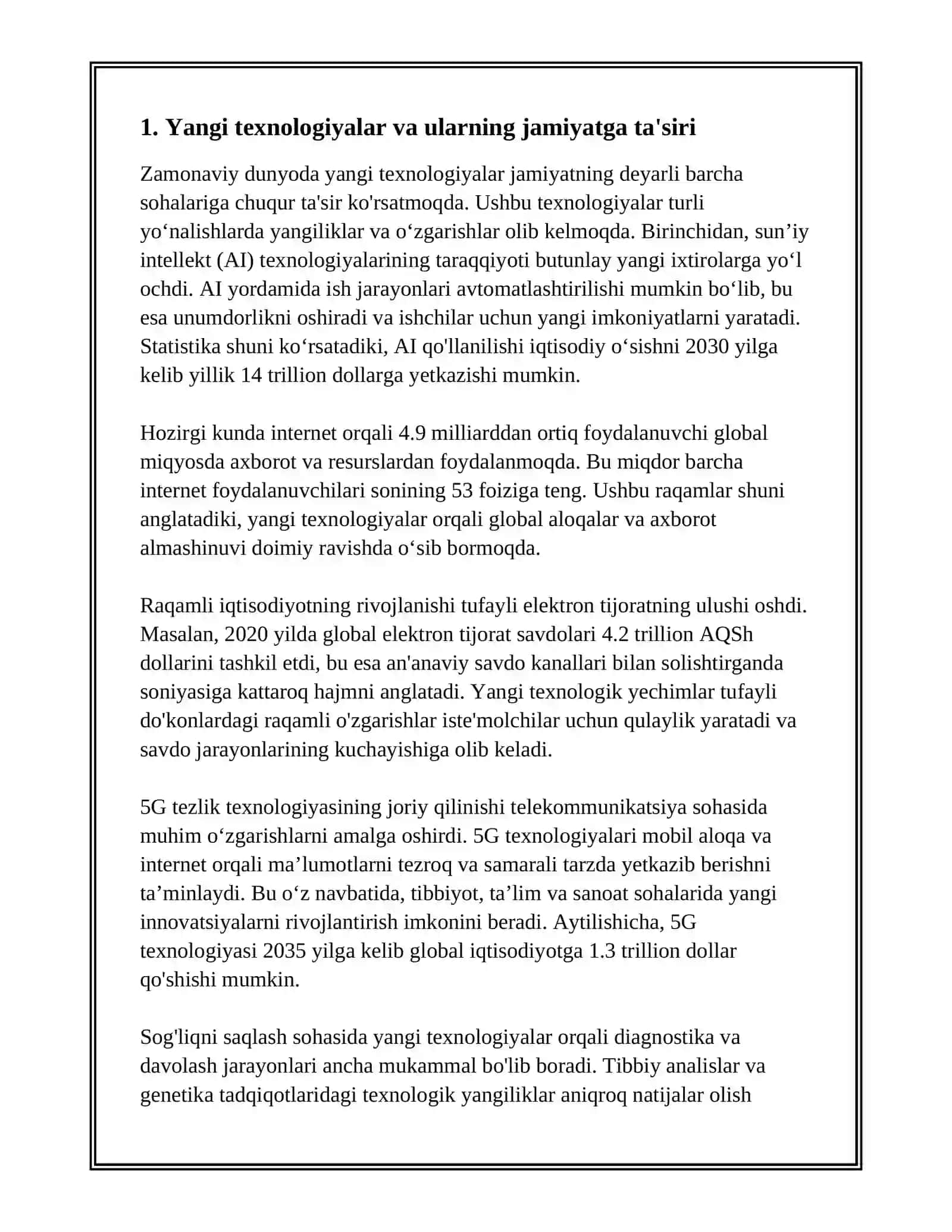 Yangi texnologiyalar va ularning jamiyatga ta'siri 3