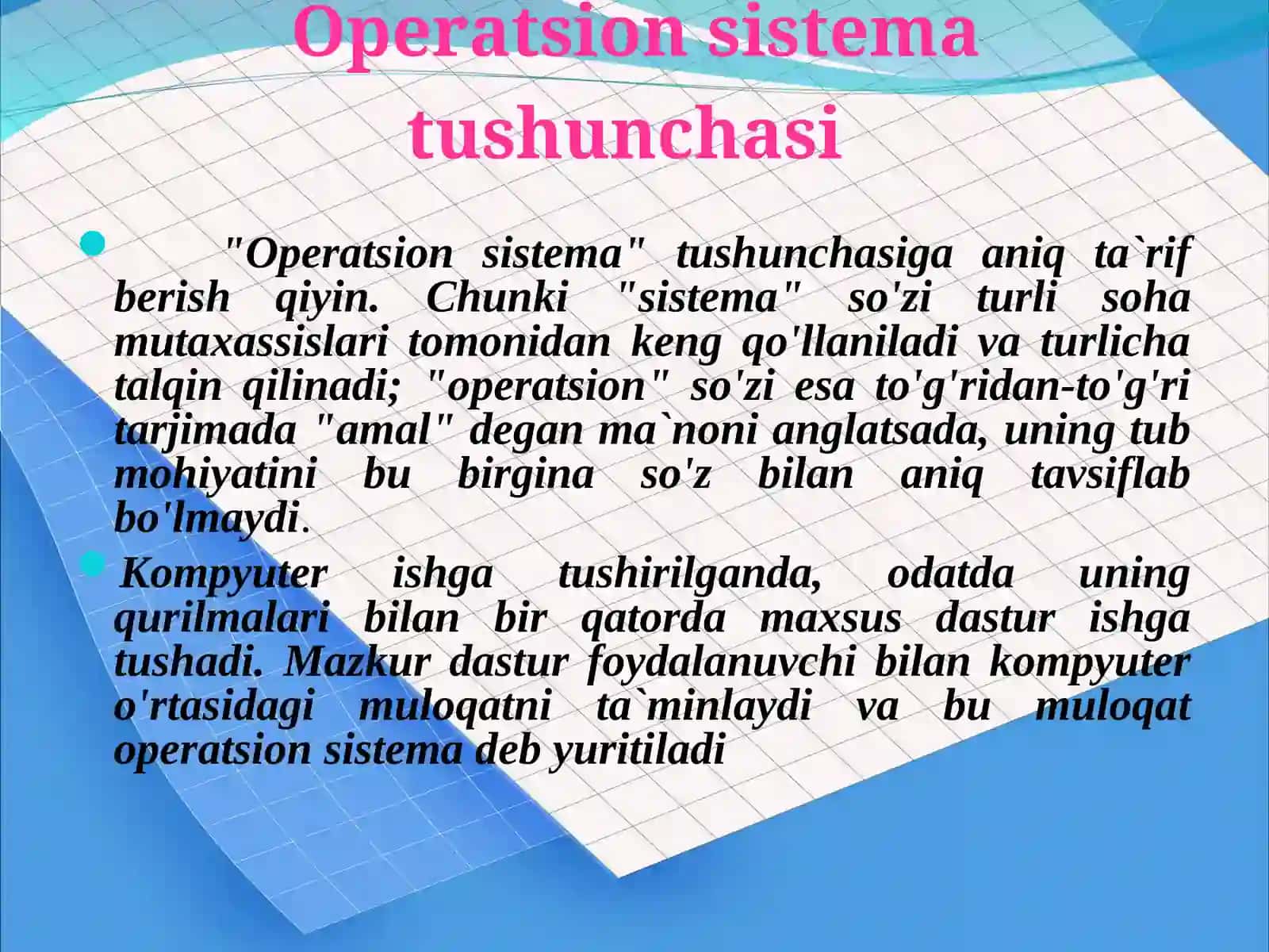 Operatsion tizimlar 3