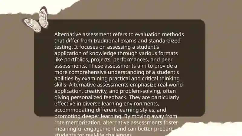 Alternative Assessment and its benefits 3
