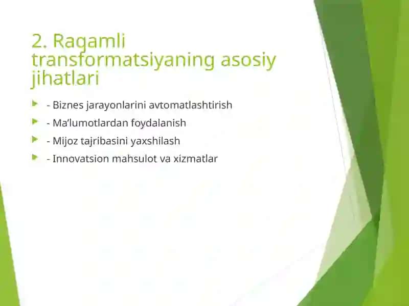 RAQAMLI TRANSFORMATSIYA 3