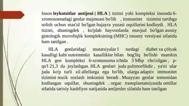 HLA-TIZIMI(MHC-TIZIMI). KOMPLEMENT TIZIMI 3