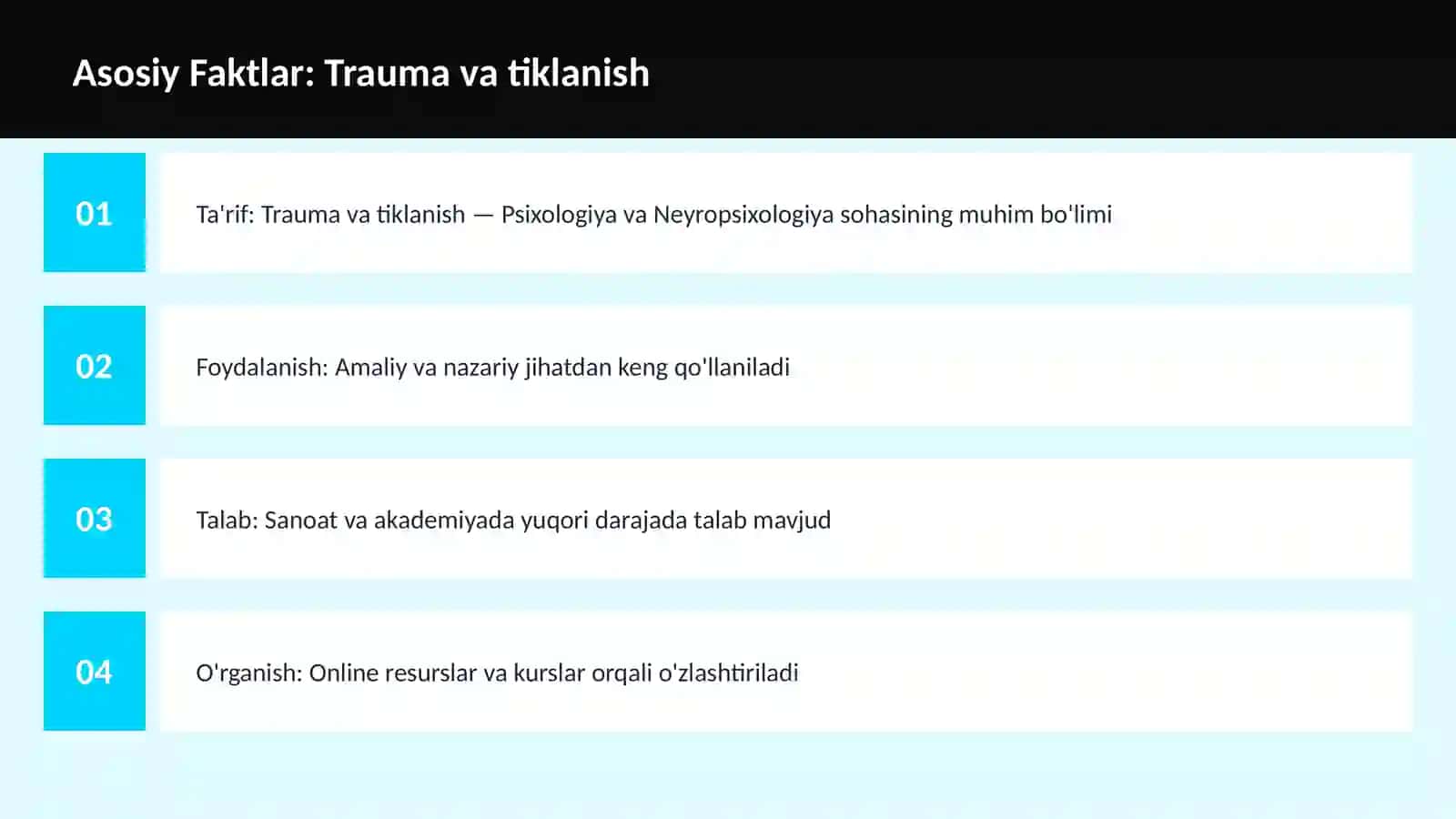 Trauma va tiklanish 3