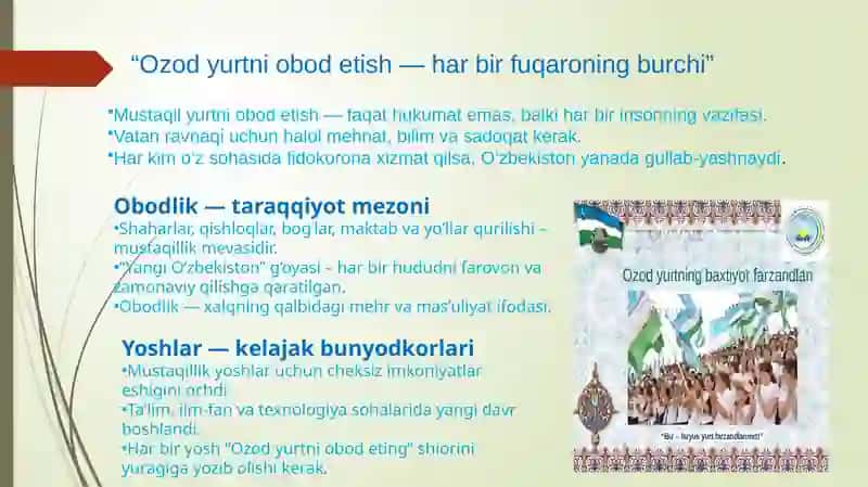 O‘zbekiston Respublikasi Mustaqilligi 3