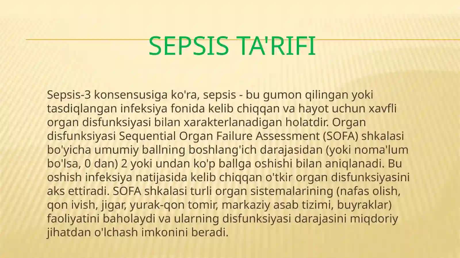 Sepsisning zamonaviy tasnifi 3