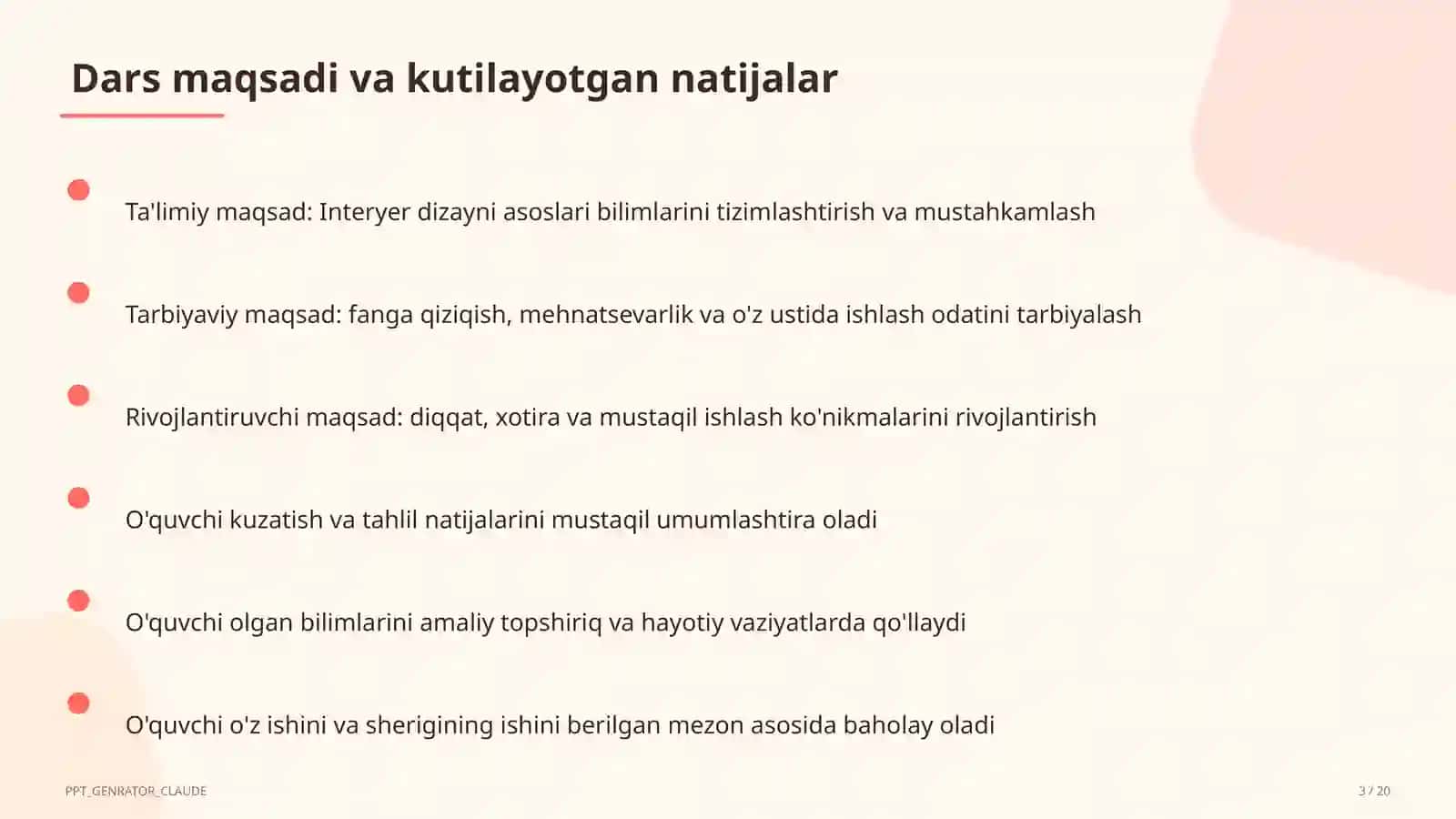 Interyer dizayni asoslari (8-sinf) 3
