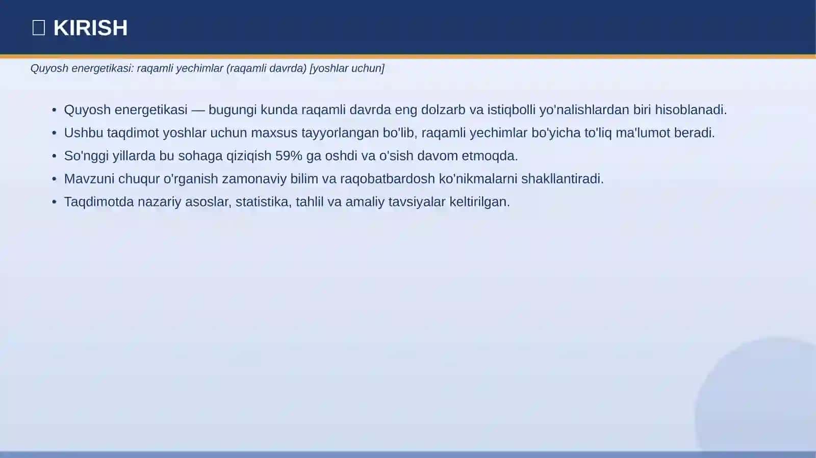 QUYOSH ENERGETIKASI 3