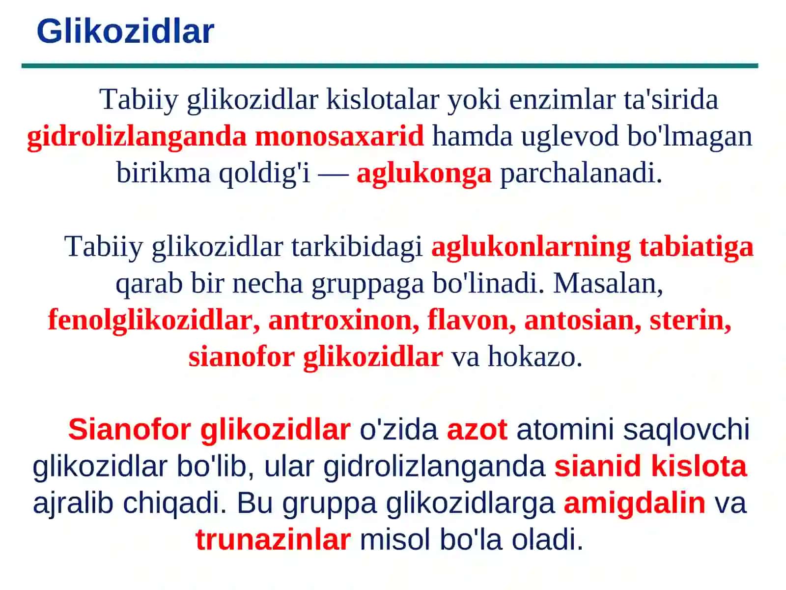 GLIKOZIDLAR 3