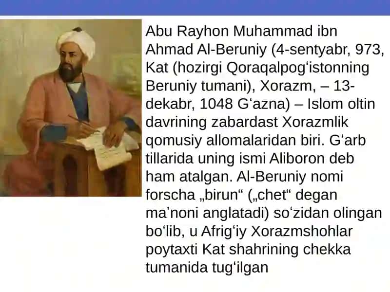 Abu Rayhon Beruniy hayoti 3