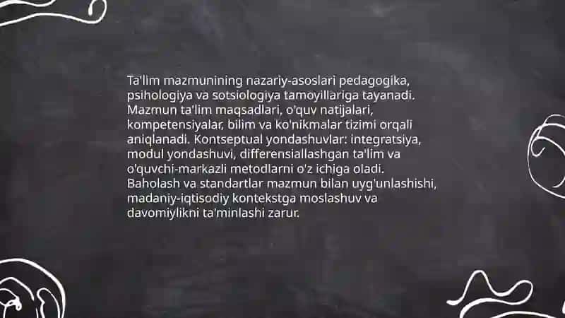 Ta'lim mazmuni 3