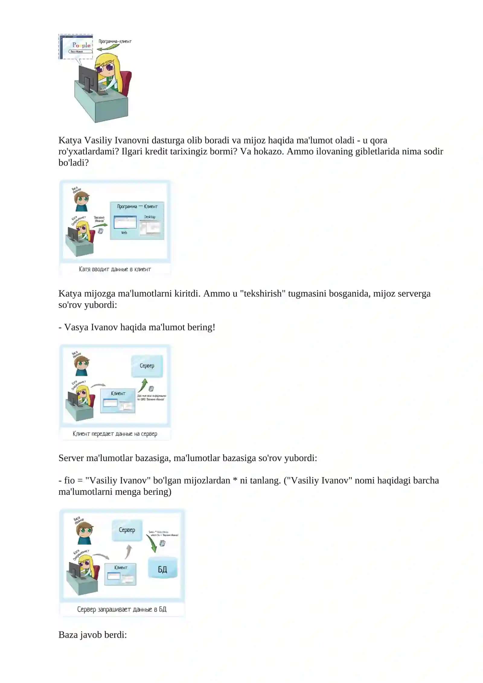 Mijoz-server dasturlarini yaratish 3