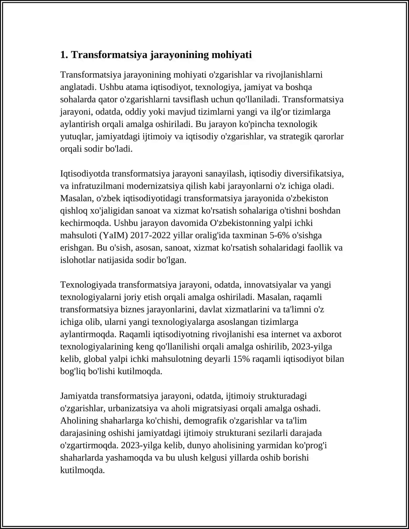 TRANSFORMATSIYALASHUV DAVRI 3