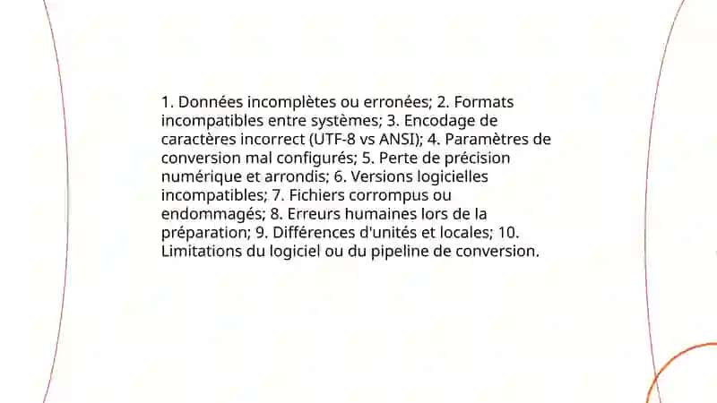 Problèmes de conversion de conversion 3
