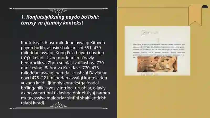 KONFUTSIYLIKNING VUJUDGA KELISHI VA FALSAFIY TALIMOTI 3