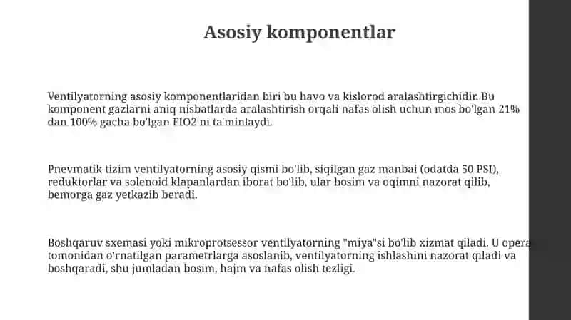 Suniy nafas oldirish apparati 3