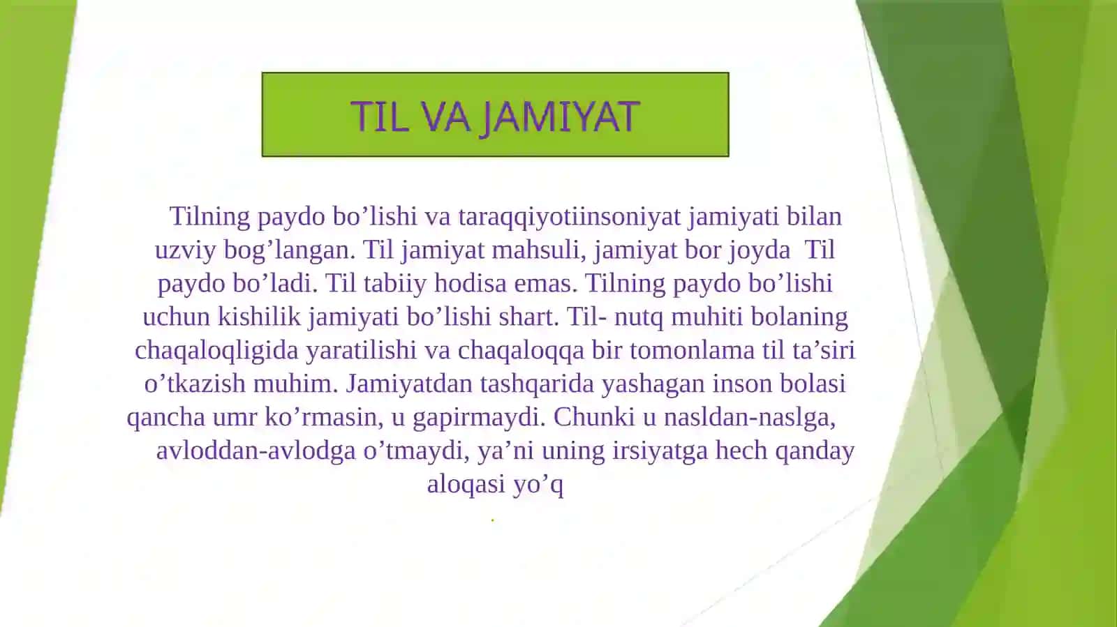 Tilning Paydo Bo'lishi 3