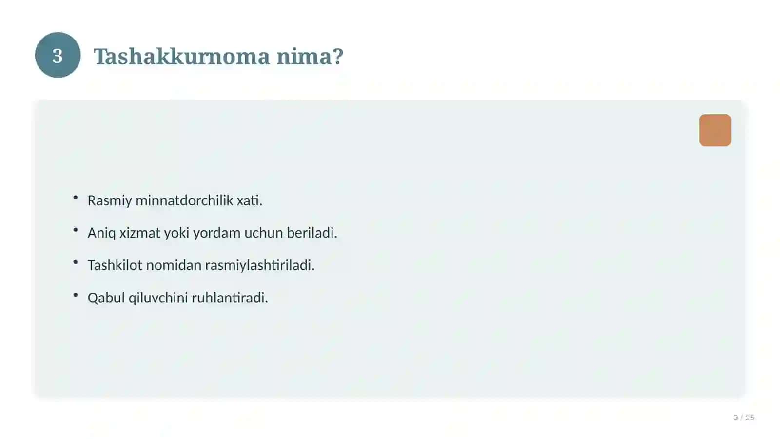 Tashakkurnoma 3