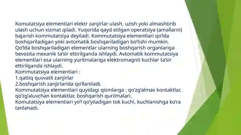 Komutatsiya elementlari 3