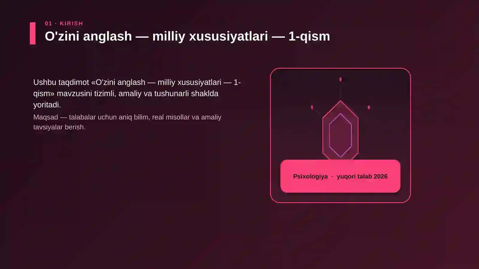 O'zini anglash — milliy xususiyatlari — 1-qism 3
