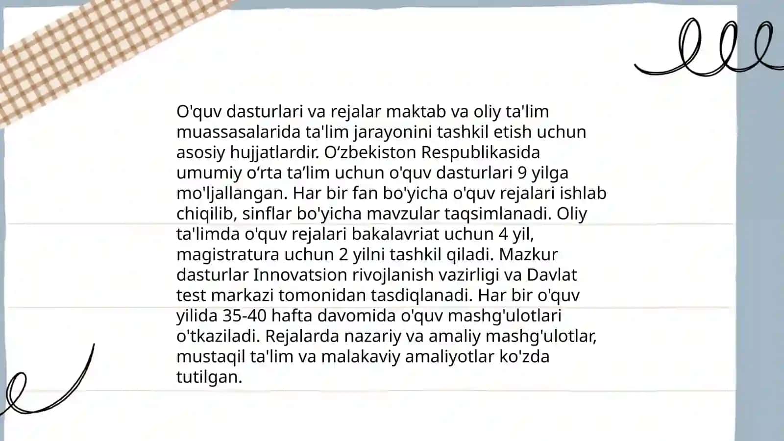 Yordamchi maktablarda talimning mazmuni 3