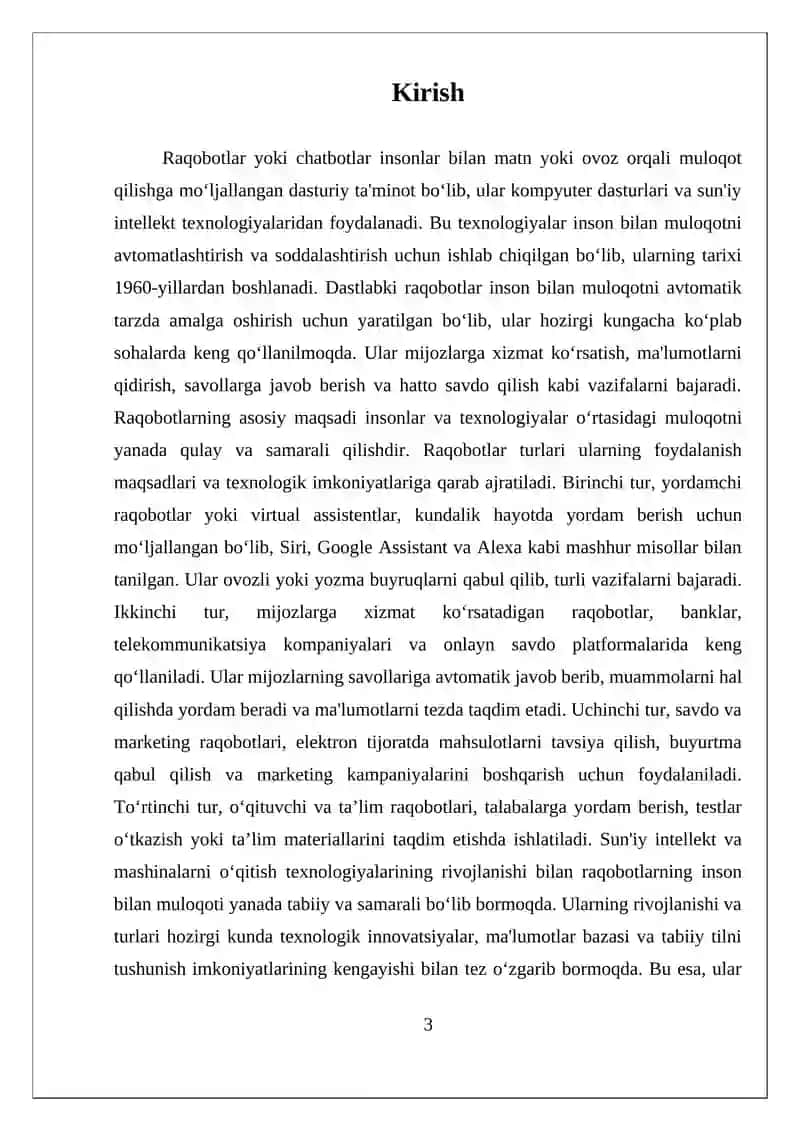 Raqobotlar va ularning Tajribalari 3