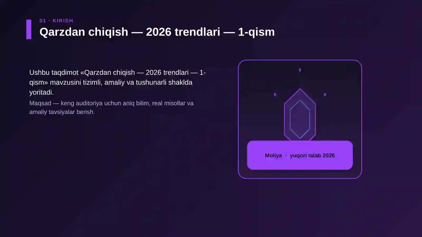 Qarzdan chiqish — 2026 trendlari — 1-qism 3