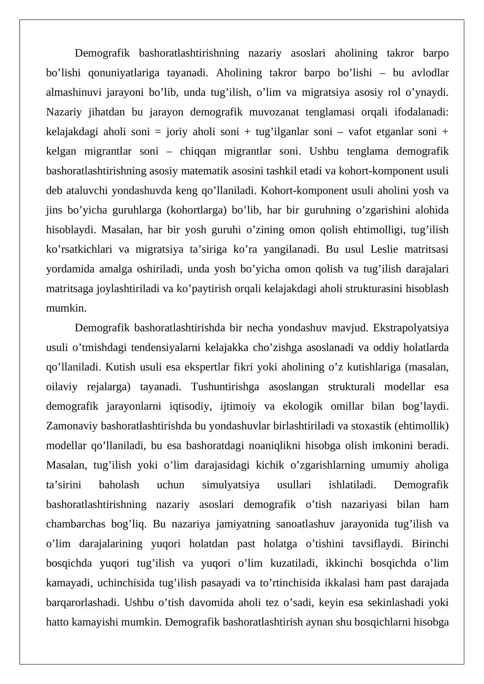 Demografik bashoratlashtirish 3