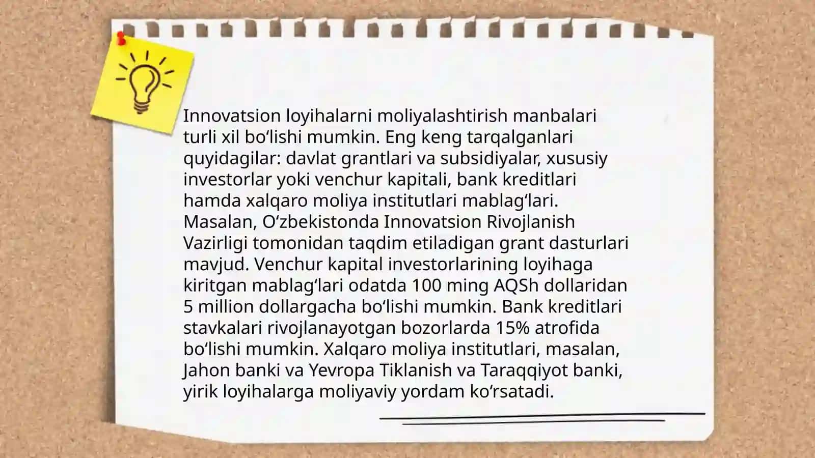 Innovatsion faoliyatni moliyalaahtirish 3