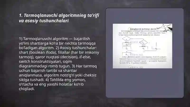 Tarmoqlanuvchi algoritm 3