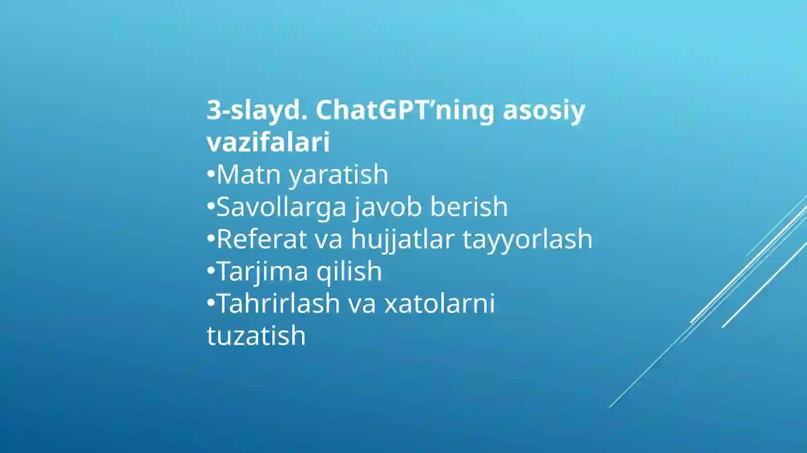 ChatGPT onlayn dastur 3