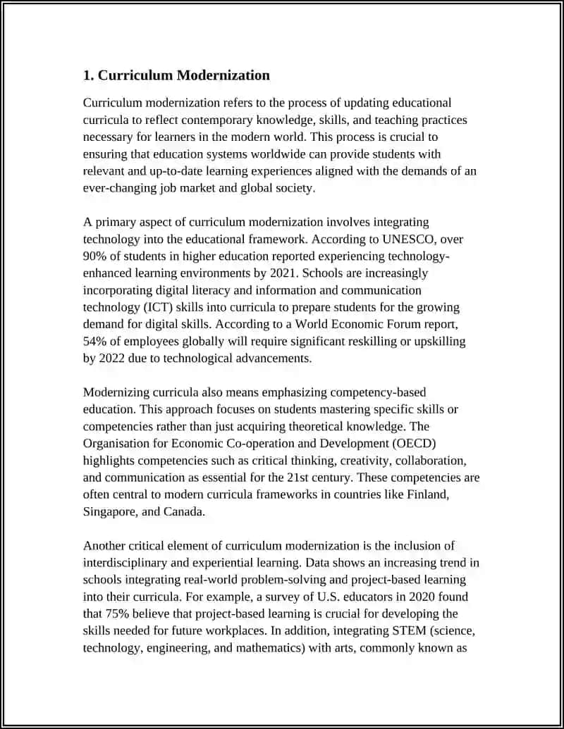 Curriculum Modernization 3