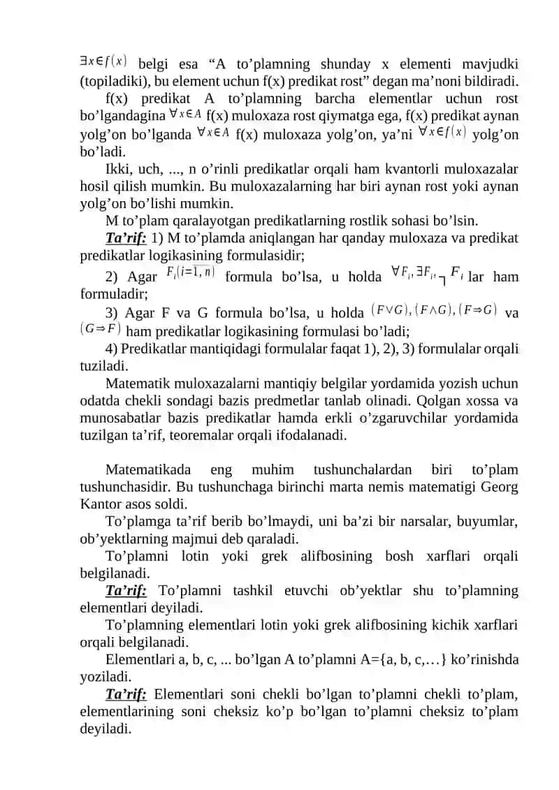 Predikatlar algebrasi 3