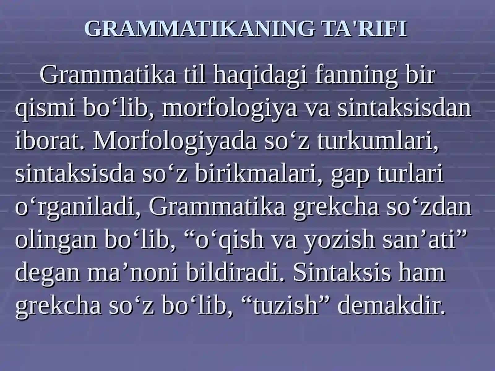 Mavzu: Sintaksis bo'limi 3