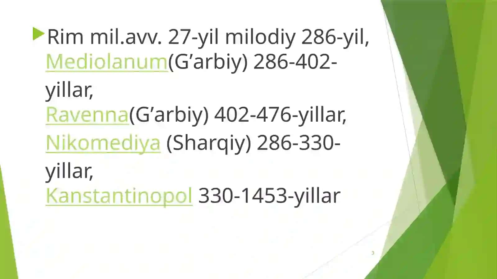 So’nggi Rim imperiyasi 3