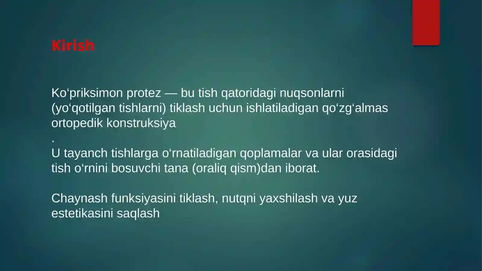 Zamonaviy ko`priksimon protezlar 3