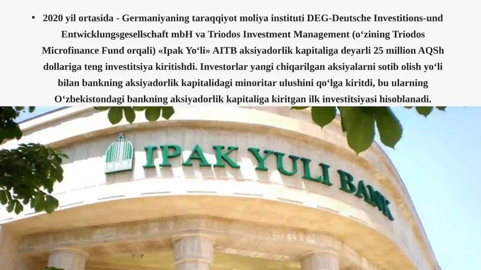 IPAK YO’LI BANK 3