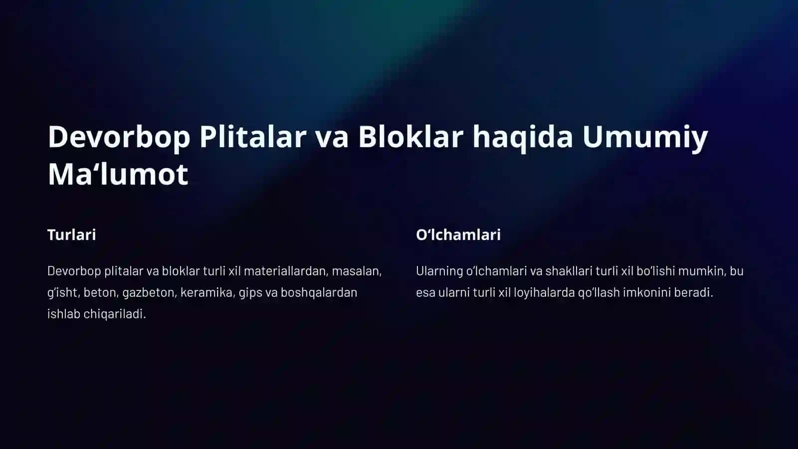 Zamonaviy devorbop pilitalar va bloklar 3